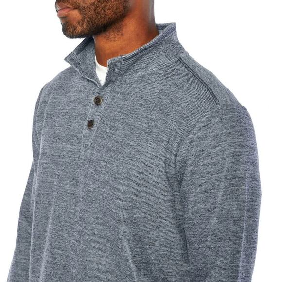 Gap Men's Sweater XL Long Sleeve Mock Neck Cotton Blend Pullover Medieval Blue - Picture 3 of 10
